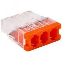 Клемма соединительная 3-контактная Elеctrodeel. Диапазон сечений 0,5-2,5 мм2. Номинальный ток/напряж - foto