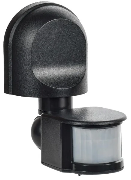 Датчик движения ДД 008 черный, макс. нагрузка 1100Вт, угол обзора 180град., дальность 12м, IP44, | L